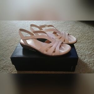 Naturalizer N5 Contour Neina White Leather‎ Sandal Women's Size 8.5 M